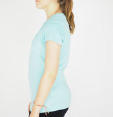 Womens Jack Wolfskin Essential T-Shirt 1805792 Aqua Short Sleeved Top